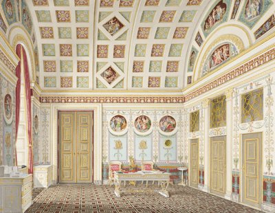 De Kleedkamer van Koning Ludwig I in het Residentiepaleis van München door Franz Xavier Nachtmann